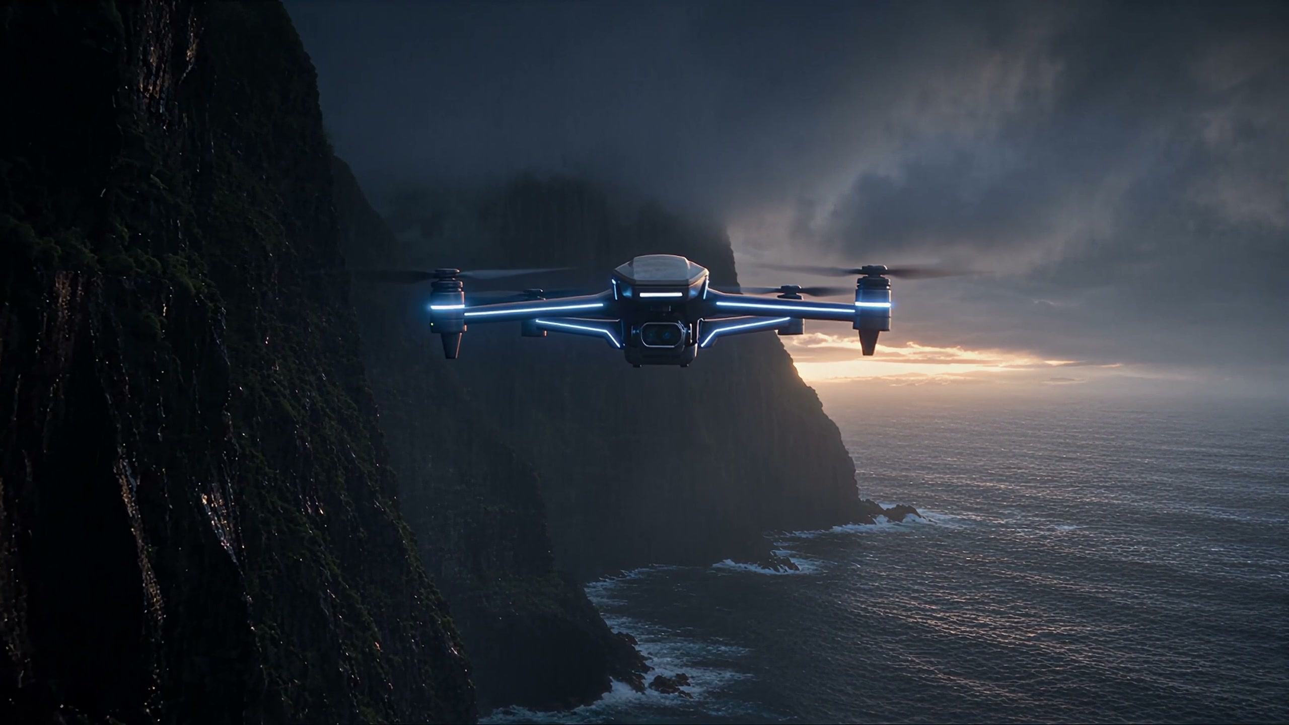 The A-1 motionless against the storm